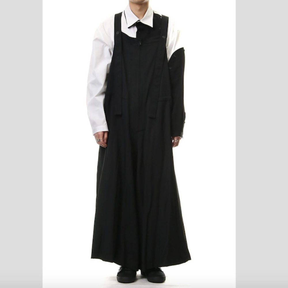 Yohji Yamamoto Pour Homme Convertible Overall - Black - Wool - Picture 3 of 14